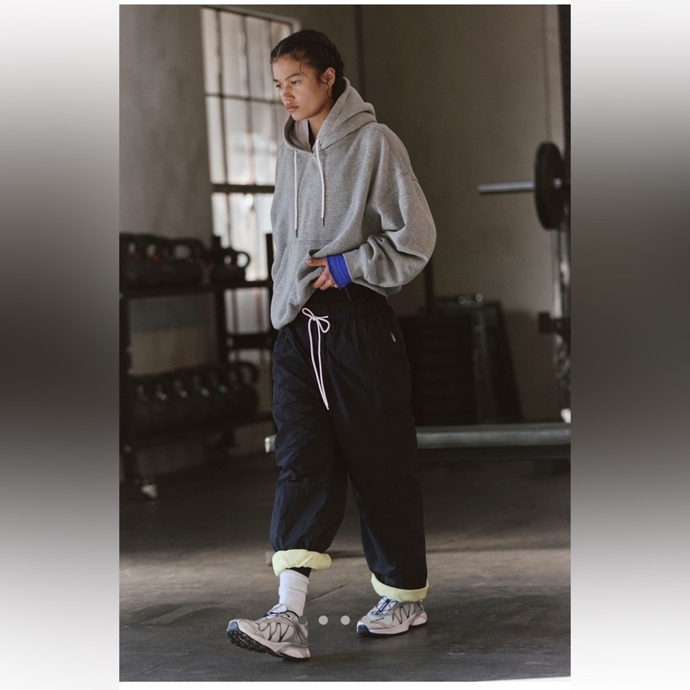 FP Movement by Free People In the Wild Fleece Lined Black Track Hiking Pants~XS